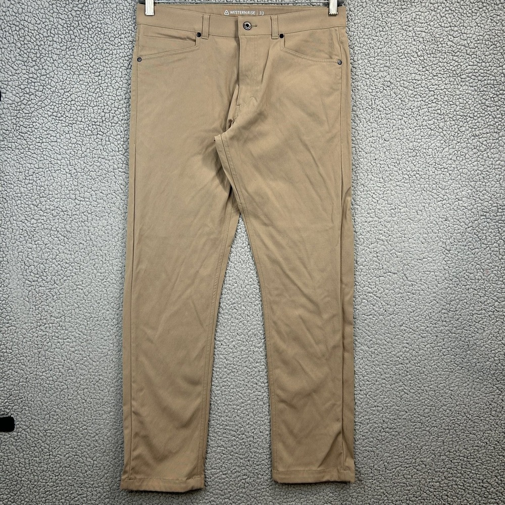 Western Rise Evolution Performance Pants Men's Khaki 33 x 31 Nylon Spandex